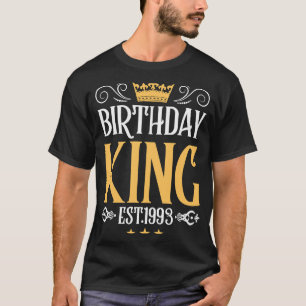 mb 29th Birthday King Est 1993 Golden Crown Boys M T-shirt