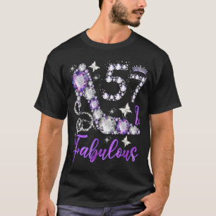 mb 57 en Fabulous 57th Birthday Diamond High Hiel T-shirt