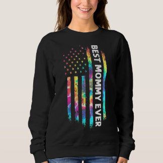 Mb Best mammie Ever Tie Dye Usa Vlag Moeder Fathe Trui