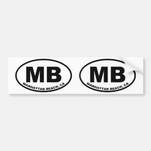 MB Manhattan Beach Bumpersticker