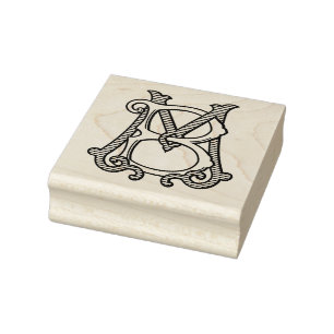 MB Monogram BM Monogram Rubber Ink Stamp Rubberstempel