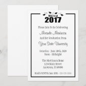 MBA-Afstudeerder 2017 Afstuderen Uitnodigen (Zwart Kaart (Voorkant / Achterkant)