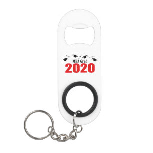 MBA Afstudeerder 2019 Petten en diploma's (rood) Mini Flessenopener
