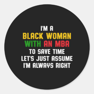 Mba-Afstuderen voor zakelijke studenten Ronde Sticker