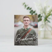 MBA bedrijf Afstuderen Aangepaste fotonaam Aankondiging (Staand voorkant)