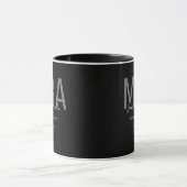 MBA Black Grey White Date Name Afstuderen Grage Mok (Midden)