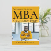 MBA Foto Afstuderen Uitnodiging (Staand voorkant)