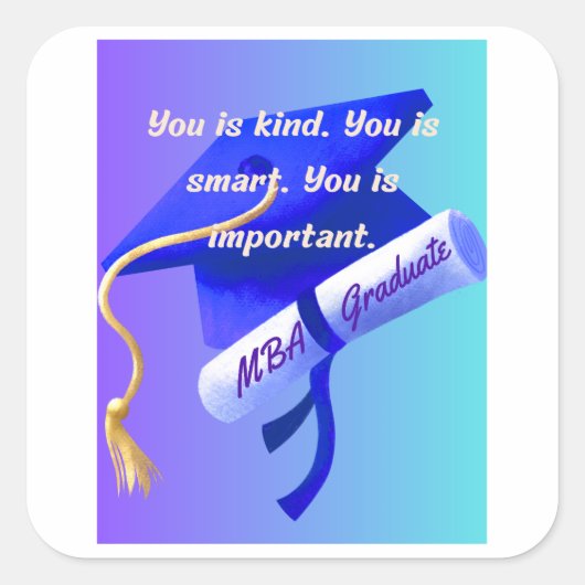 MBA Gift Vierkante Sticker (Voorkant)