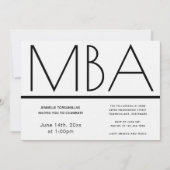 MBA Graduation Party Invitation (Devant)