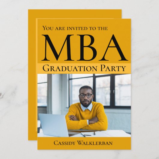 MBA - Invitation de diplôme (Devant / Derrière)