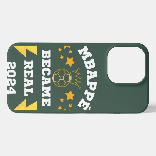 Mbappé werd real 2024 in het Engels iPhone Hoesje (Achterkant horizontaal)