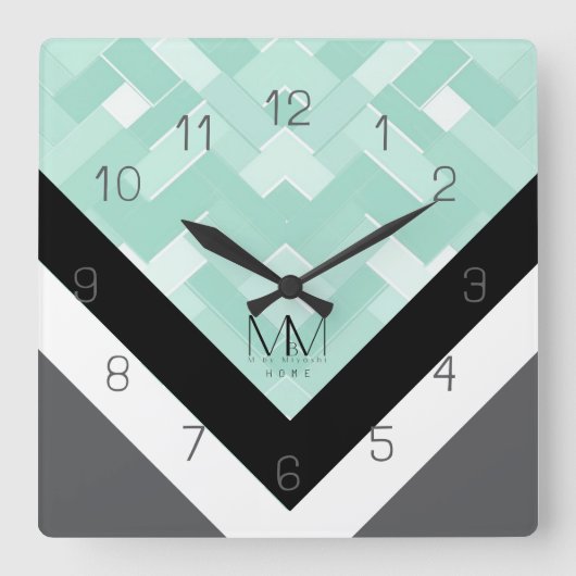 MbM ACCUEIL Horloge murale - Mint Madness (Recto)