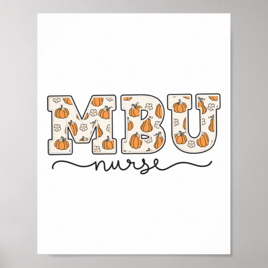 Mbu verpleegster Pompoen Val Moeder  Poster (Voorkant)
