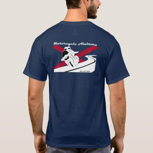 MC-AL donkert T-shirt met witte letters (Achterkant)