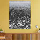 MC Escher art Canvas Afdruk (Insitu (Woonkamer))