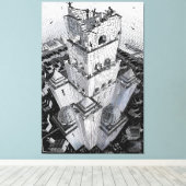 MC Escher art Canvas Afdruk (Insitu (Houten vloer))