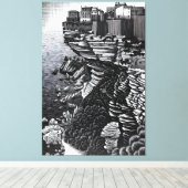 MC Escher art style Canvas Afdruk (Insitu (Houten vloer))