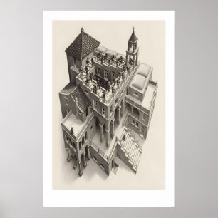MC Escher Klimmen en Dalen Kunstprint Poster