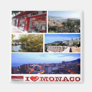 MC - Monaco - I Love - Collage Mosaic Magneet