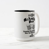 McAnally's Pub Black Logo Tweekleurige Koffiemok (Voorkant rechts)