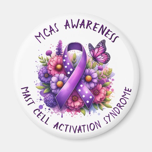 MCAS Mast Cell Activation Syndrome Awareness Magneet (Voorkant)