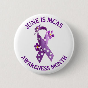 MCAS Mast Cell Activation Syndrome Awareness Ronde Button 5,7 Cm