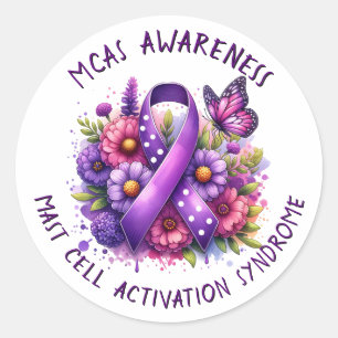 MCAS Mast Cell Activation Syndrome Awareness Ronde Sticker
