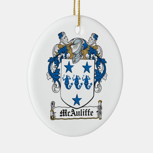 McAuliffe Family Crest Keramisch Ornament (Rechts)