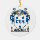 McAuliffe Family Crest Keramisch Ornament (Voorkant)