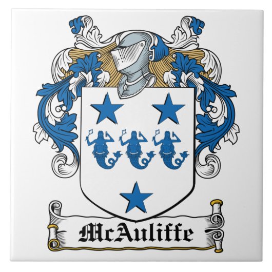 McAuliffe Family Crest Tegeltje (Voorkant)