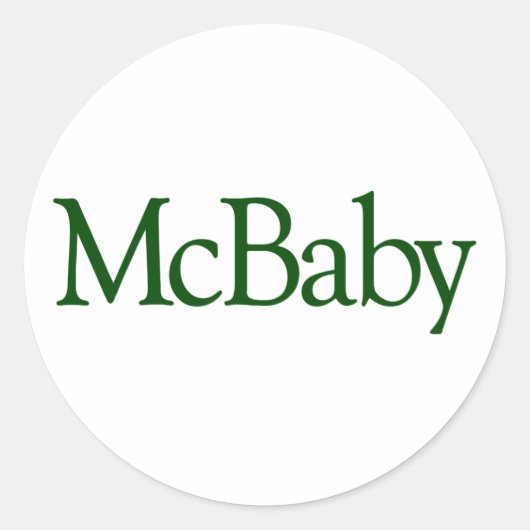 Mcbaby Ronde Sticker (Voorkant)