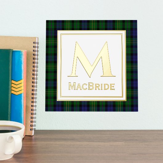 McBride Clan Tartan Pset Monogram Folie Prints (Insitu (Counter 2))