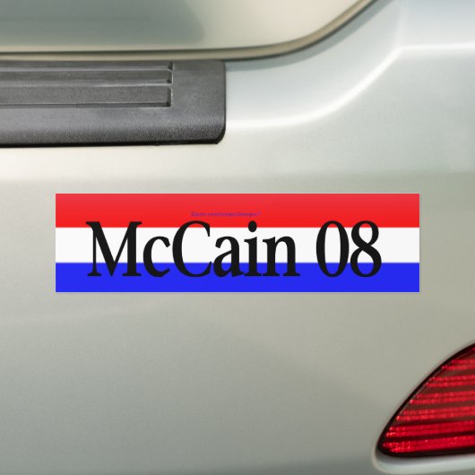 McCain 08 Bumpersticker (Op auto)
