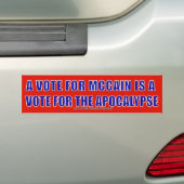 McCain Apocalypse Bumpersticker (Op auto)