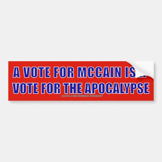 McCain Apocalypse Bumpersticker (Voorkant)