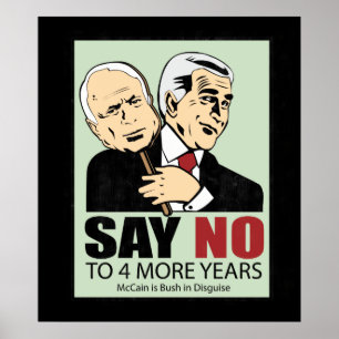 McCain en Struik. Disguise Poster