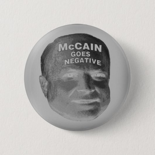 McCain gaat over negatieve Button (Voorkant)