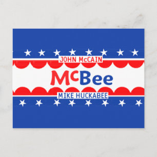 McCain Huckabee McBEE Briefkaart
