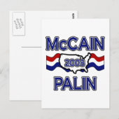 McCain Palin 2008 Briefkaart (Voorkant / Achterkant)