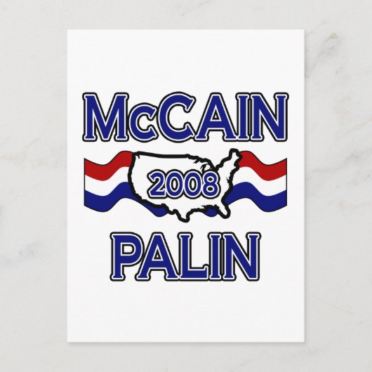 McCain Palin 2008 Briefkaart (Voorkant)