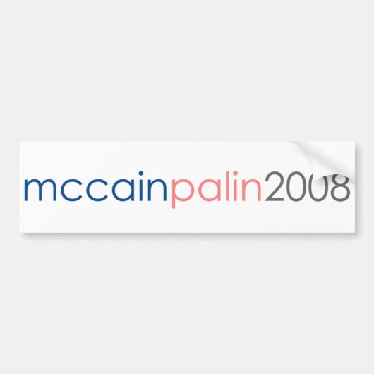 McCain Palin 2008 Bumpersticker (Voorkant)