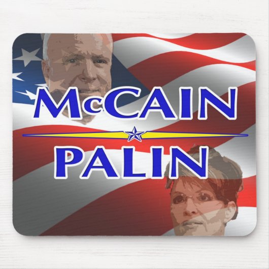 McCain Palin 2008 presidentsverkiezingen Mousepad Muismat (Voorkant)
