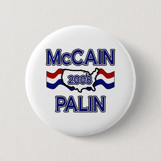 McCain Palin 2008 Ronde Button 5,7 Cm (Voorkant)