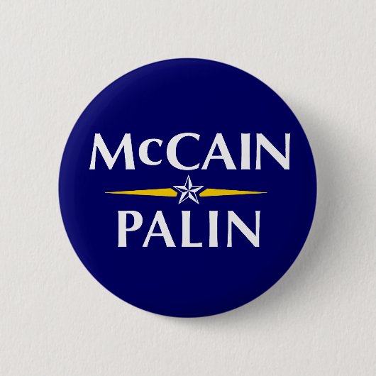 MCCAIN PALIN 2008 RONDE BUTTON 5,7 CM (Voorkant)