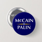 MCCAIN PALIN 2008 RONDE BUTTON 5,7 CM (Voorkant /achterkant)