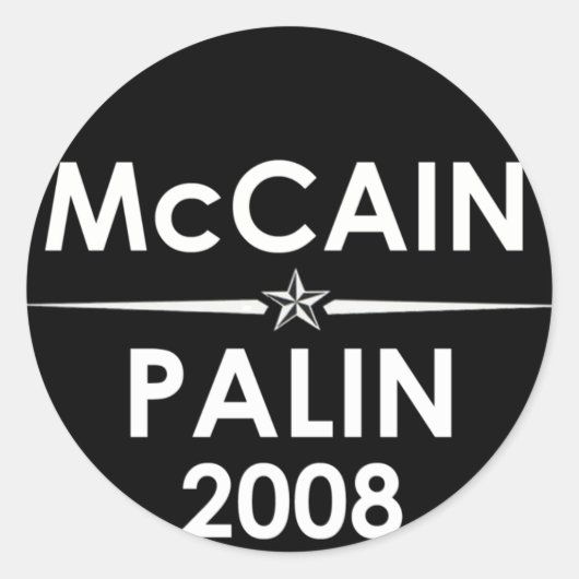 McCain - Palin 2008 Sticker (Voorkant)