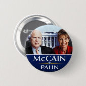 McCAIN-Palin-Button Ronde Button 5,7 Cm (Voorkant /achterkant)