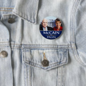 McCAIN-Palin-Button Ronde Button 5,7 Cm (In situ)