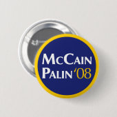 McCain-Palin-Button Ronde Button 5,7 Cm (Voorkant /achterkant)