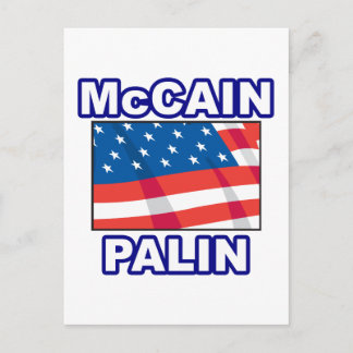 McCain Palin Flag Briefkaart
